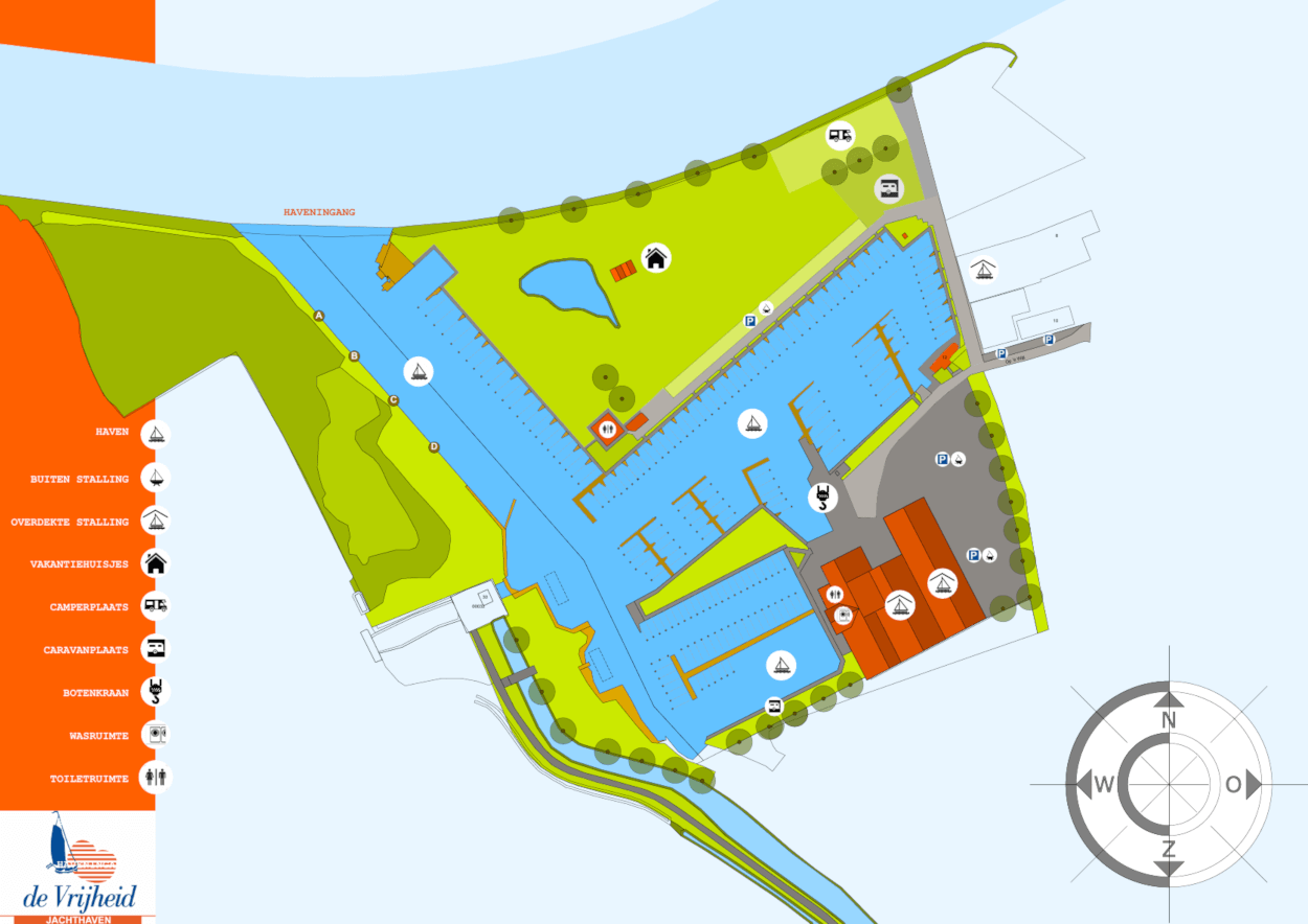 Plattegrond jachthaven de Vrijheid Warns Plattegrond jachthaven de Vrijheid Warns